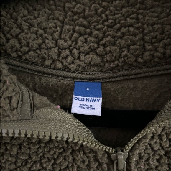 Old Navy Green teddy coat - Picture 2 of 3